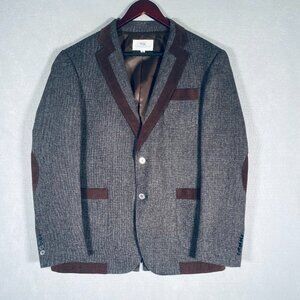 Work Rest Karma WRK Blazer Mens 40R Brown Gray Wool Sport Coat Jacket